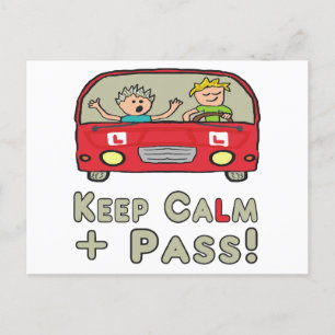 Blijf kalm rijden testen briefkaart