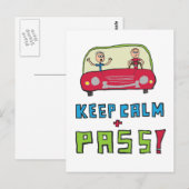 Blijf kalm rijden testen briefkaart (Voorkant / Achterkant)