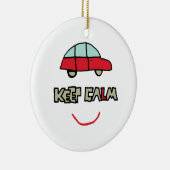 Blijf kalm rijden testen keramisch ornament (Rechts)