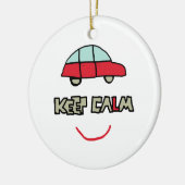 Blijf kalm rijden testen keramisch ornament (Links)