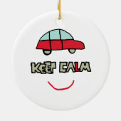 Blijf kalm rijden testen keramisch ornament (Achterkant)
