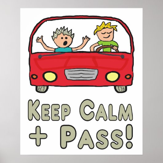 Blijf kalm rijden testen poster (Voorkant)