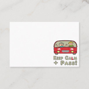 Blijf kalm rijden testen visitekaartje