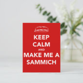 BLIJF KALM; SAMMICH TIME BRIEFKAART (Staand voorkant)