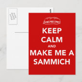 BLIJF KALM; SAMMICH TIME BRIEFKAART (Voorkant / Achterkant)