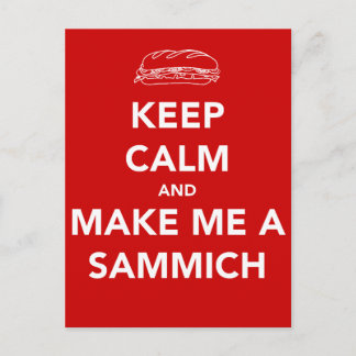 BLIJF KALM; SAMMICH TIME BRIEFKAART