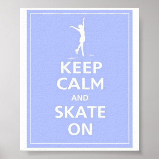 Blijf Kalm... Schaatsen over Poster