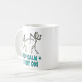 Blijf kalm schermen koffiemok (Voorkant links)
