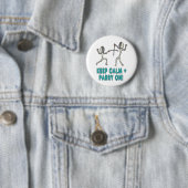 Blijf kalm schermen ronde button 5,7 cm (In situ)