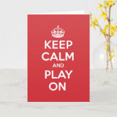 Blijf kalm spelen Groet Opmerking Kaart (Gele Bloem)