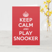 Blijf kalm spelen Snooker Greeting Note Kaart (Gele Bloem)