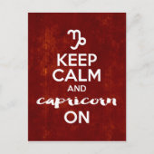 Blijf kalm Steenbok op verjaardagshoroscoop Briefkaart (Voorkant)