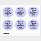 BLIJF KALM, STEUN HET HUWELIJK RONDE STICKER (Vel)