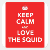 BLIJF KALM STICKER - ROOD (Voorkant)