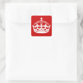 Blijf kalm stickers met kroon icoon (Tas)