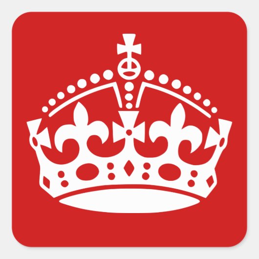 Blijf kalm stickers met kroon icoon (Voorkant)