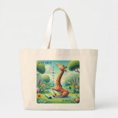 Blijf kalm Stretch It Out - Giraffe Yoga Design Grote Tote Bag (Voorkant)