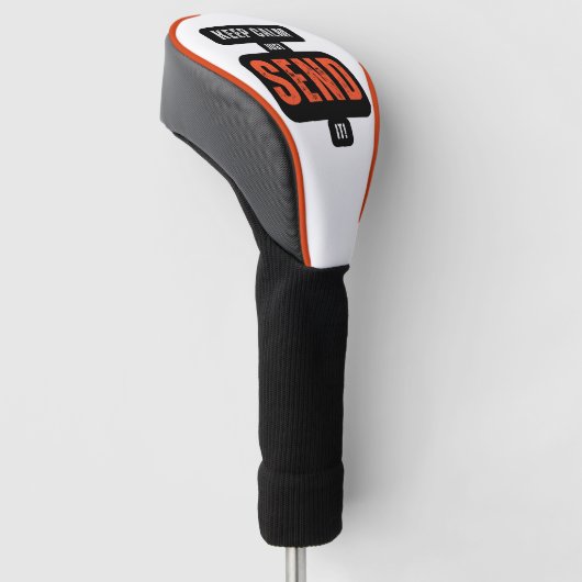 Blijf kalm, stuur het gewoon! - Geweldig cadeau vo Golfheadcover (Schuin)