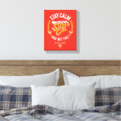 Blijf kalm Supergirl. Canvas Afdruk (Insitu (Slaapkamer))