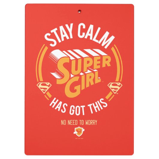 Blijf kalm Supergirl. Klembord (Achterkant)