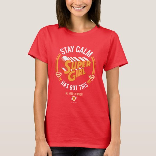 Blijf kalm Supergirl. T-shirt (Voorkant)