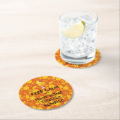 Blijf kalm - Tequila Sunrise Ronde Kartonnen Onderzetter (Insitu)