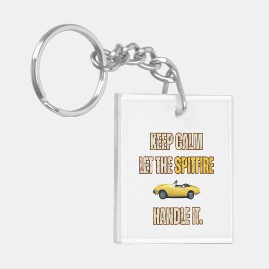 Blijf kalm, Triumph Spitfire Sleutelhanger (Voorkant Links)