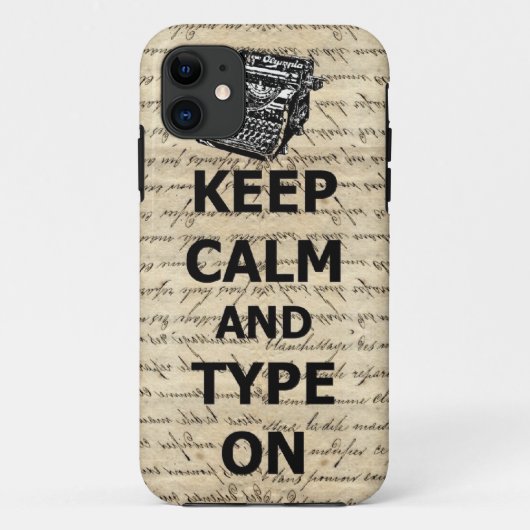 Blijf kalm & typ Case-Mate iPhone case (Achterkant)