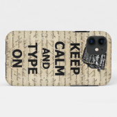 Blijf kalm & typ Case-Mate iPhone case (Achterkant (horizontaal))