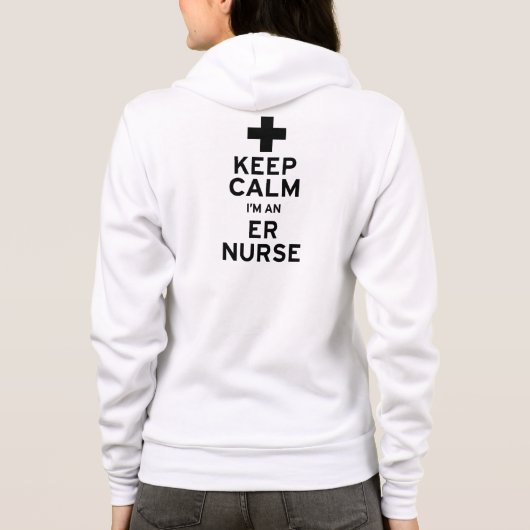 Blijf kalm, verpleegster hoodie (Achterkant)