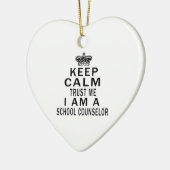 Blijf kalm vertrouwen Ik ben schooladviseur Keramisch Ornament (Links)
