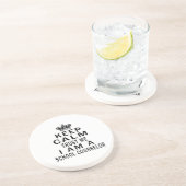 Blijf kalm vertrouwen Ik ben schooladviseur Zandsteen Onderzetter (Zijkant)