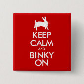 BLIJF KALM VIERKANTE BUTTON 5,1 CM (Voorkant)