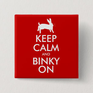 BLIJF KALM VIERKANTE BUTTON 5,1 CM