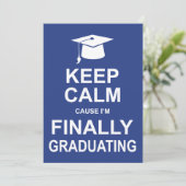 Blijf kalm want ik ben eindelijk aan het studeren. kaart (Staand voorkant)