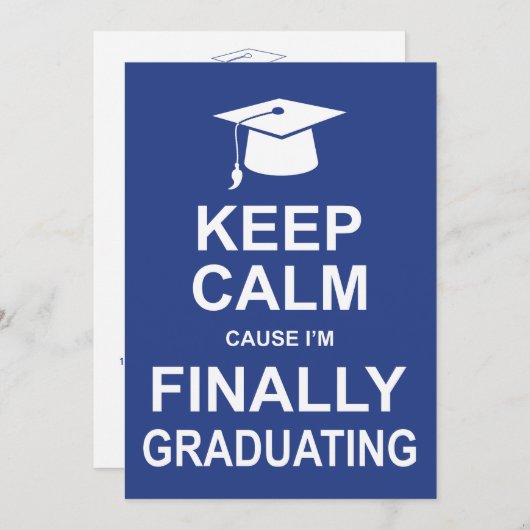 Blijf kalm want ik ben eindelijk aan het studeren. kaart (Voorkant / Achterkant)