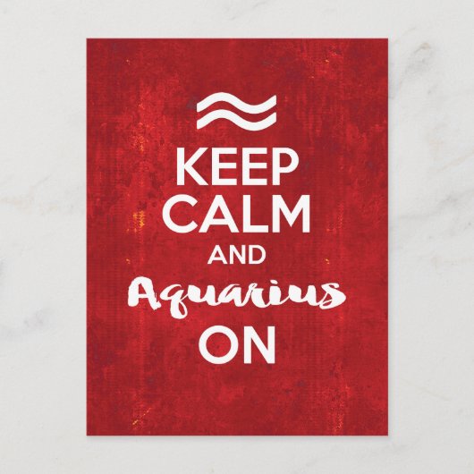 Blijf kalm Waterman op verjaardag Astrologie Briefkaart (Voorkant)