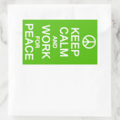 Blijf kalm & werk voor de stickers van de vrede (Tas)
