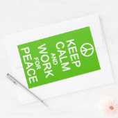 Blijf kalm & werk voor de stickers van de vrede (Envelop)