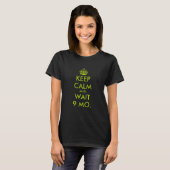Blijf kalm zwangerschap T-shirt | Appelgroene teks (Voorkant volledig)