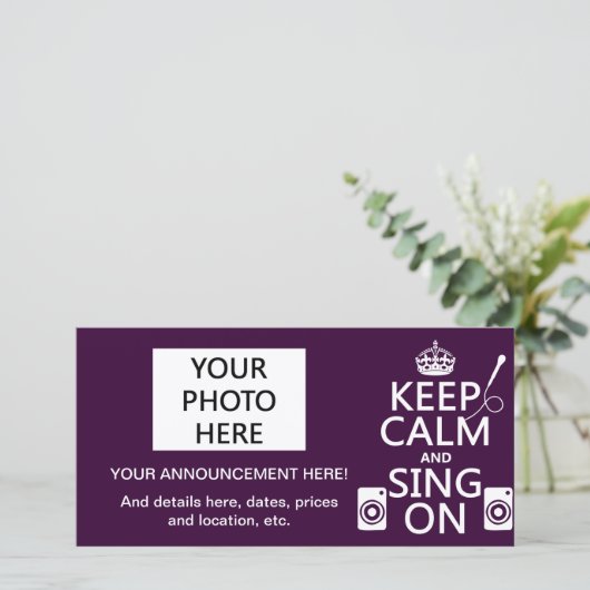 Blijf Kalmaan Blijf Zingen (Karaoke) Aankondiging (Staand voorkant)