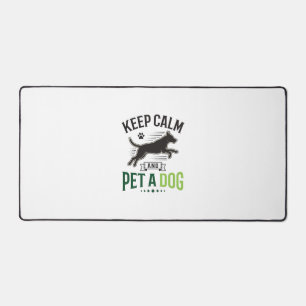 Blijf Kalmaan en Aai een Hond Oude Graveerstijl On Bureaumat