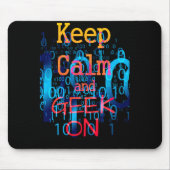Blijf Kalmaan en Binaire Code Geeks Muismat (Voorkant)
