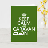 Blijf Kalmaan en Caravan Vaart (aanpasbare kleuren Kaart (Gele Bloem)
