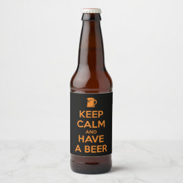 Blijf Kalmaan en Drink een Bier Etiket
