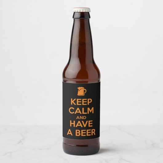 Blijf Kalmaan en Drink een Bier Etiket (Voorkant)
