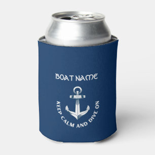 Blijf Kalmaan en Duik Door,Anker Navyblauw Blikjeskoeler
