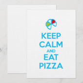 Blijf Kalmaan en Eet Pizza 1 Kaart (Voorkant / Achterkant)