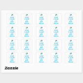 Blijf Kalmaan en Eet Pizza 1 Vierkante Sticker (Vel)