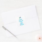 Blijf Kalmaan en Eet Pizza 1 Vierkante Sticker (Envelop)